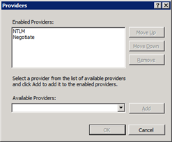 IIS7 Authentication Providers