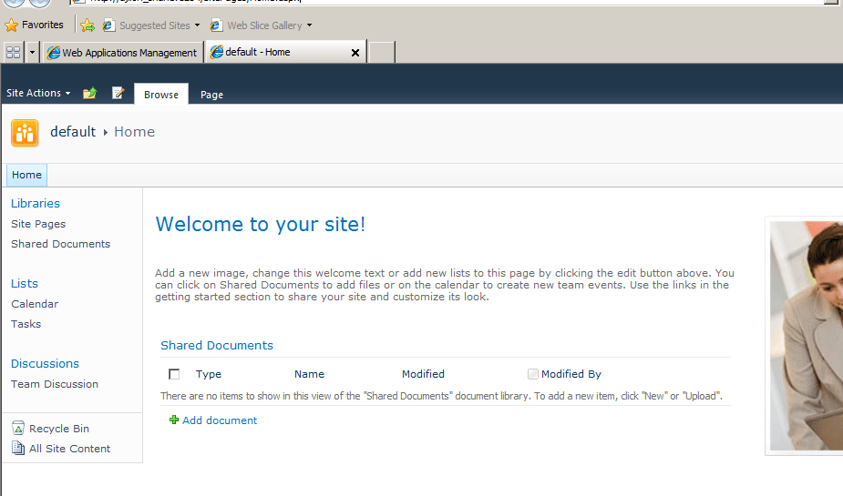 SharePoint screenshot