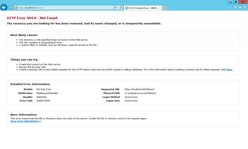 Error screenshot