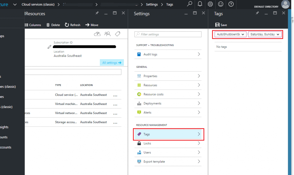 Azure Portal Screenshot