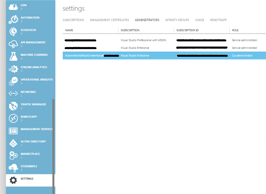 Azure Portal Screenshot