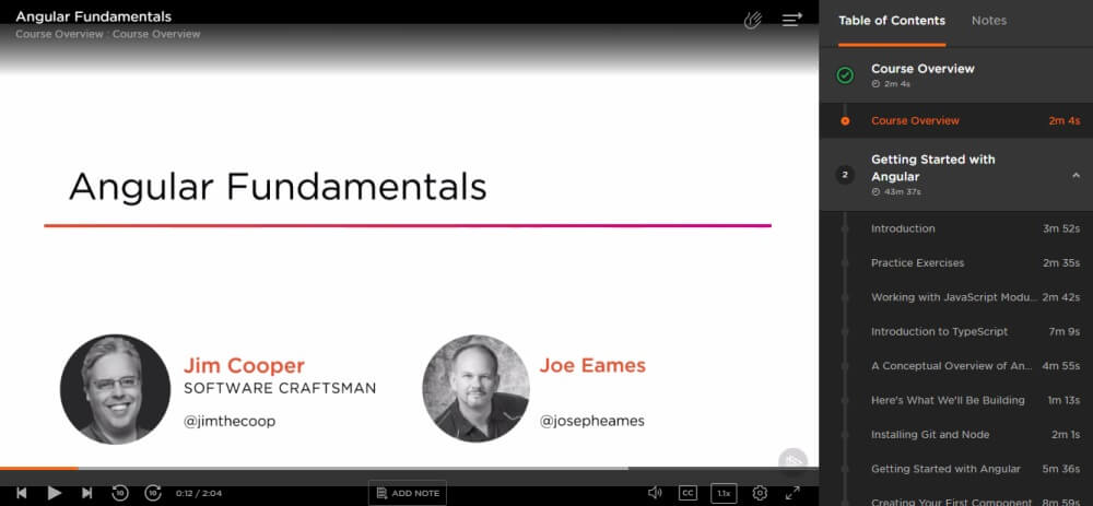 Pluralsight screenshot