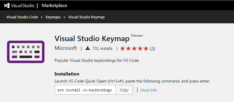 Visual Studio Keymap