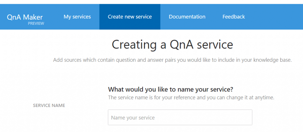 Azure QnA Manager Screenshot