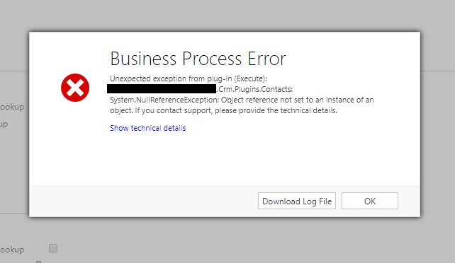 Error Screenshot