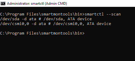 Smartctl console