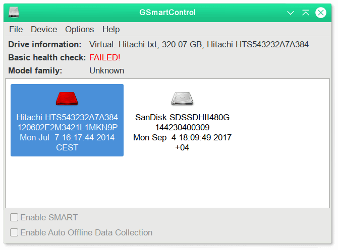 GSmartControl Screenshot