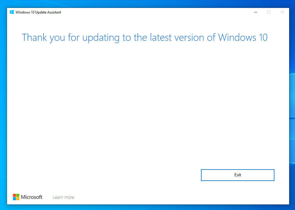 Windows 10 Update Assistant Screenshot
