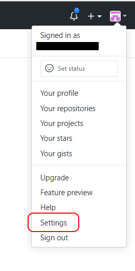 GitHub Settings Screenshot