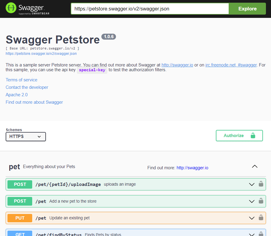 Swagger Pet Store API